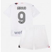 Koszulka piłkarska AC Milan Olivier Giroud #9 Strój wyjazdowy dla dzieci 2023-24 tanio Krótki Rękaw (+ Krótkie spodenki)